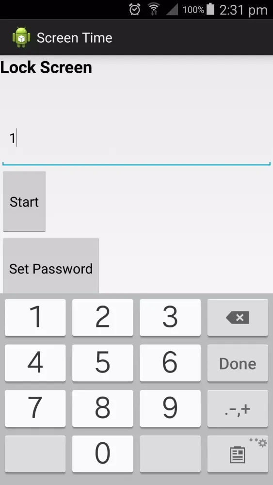 Screen Time Screenshots