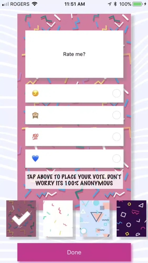 Capturas de tela do Diano - Anonymous polls