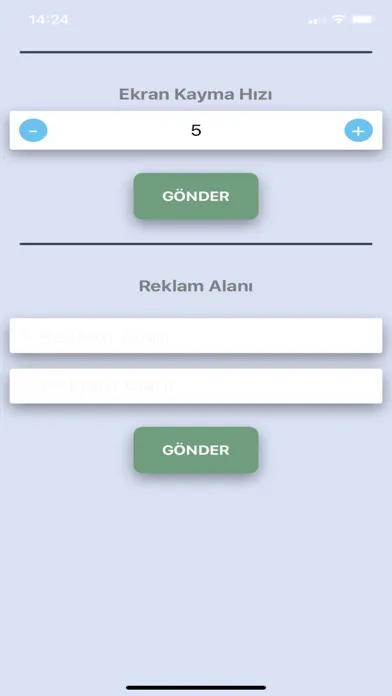 Ảnh chụp màn hình của Panel Ayar