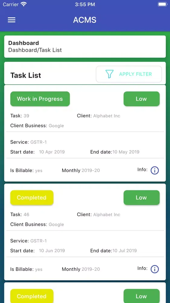 ACM Systems Screenshots