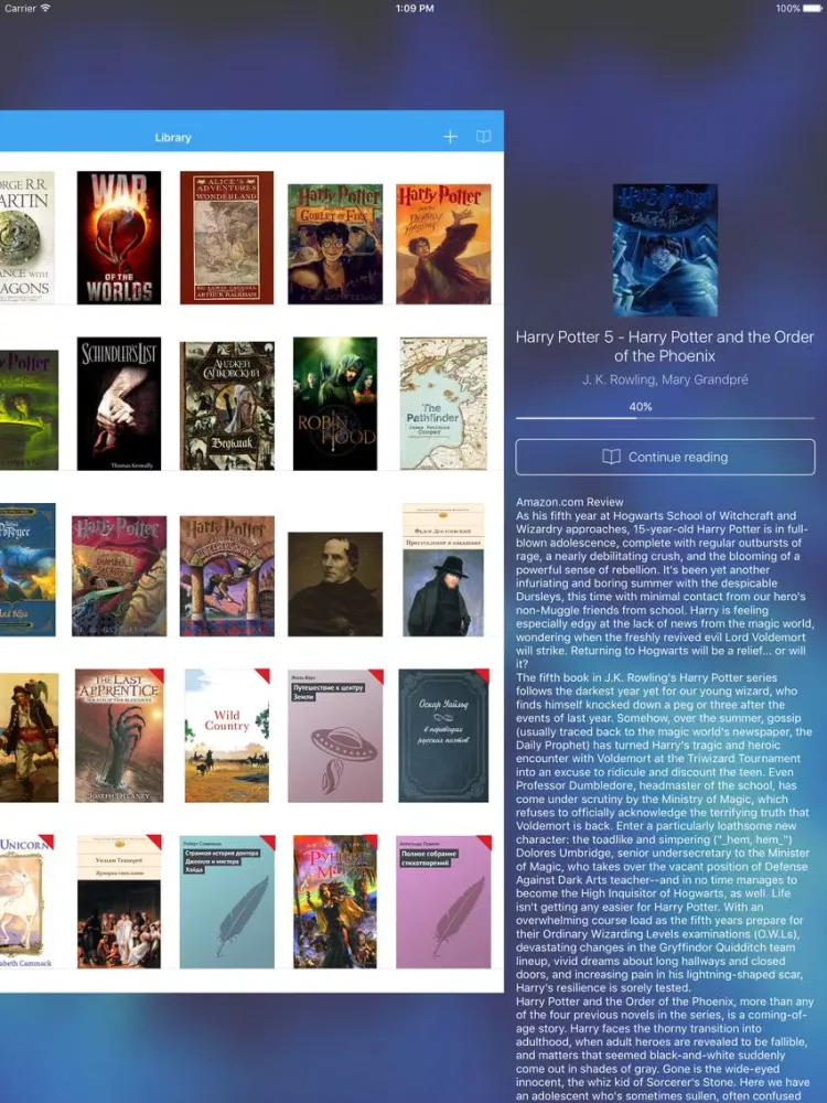Auri - Read Books in Original iPad  Screenshots