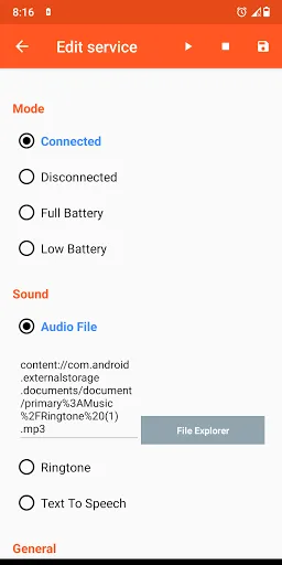 Battery Sound Notification应用截图