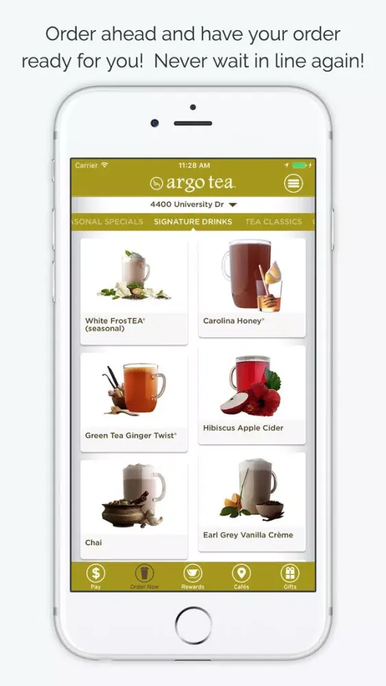 Argo Tea LoyalTea App स्क्रीनशॉट