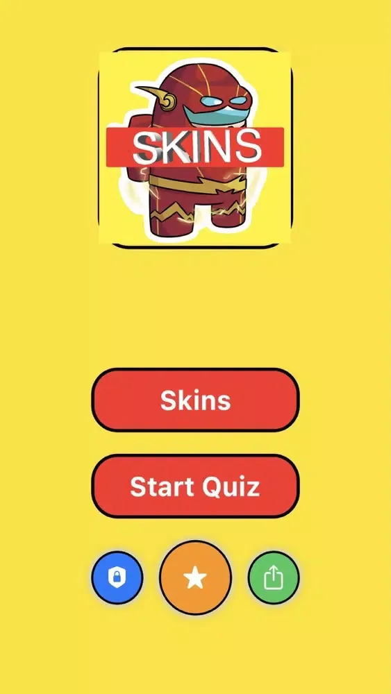 Capturas de tela do Skins for among us - Quiz