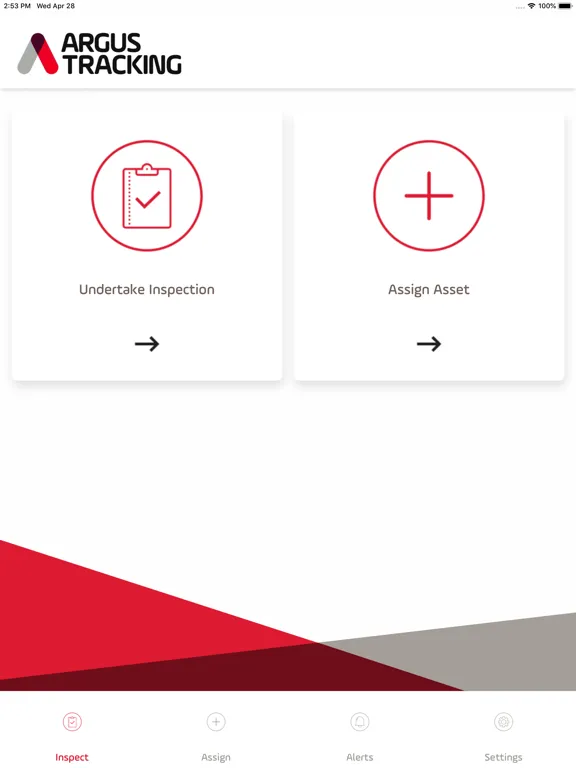Capturas de tela do Argus Tracking Check Sheet iPad 