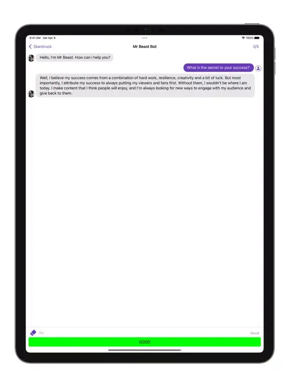 Starstruck: Message anyone iPad  スクリーンショット