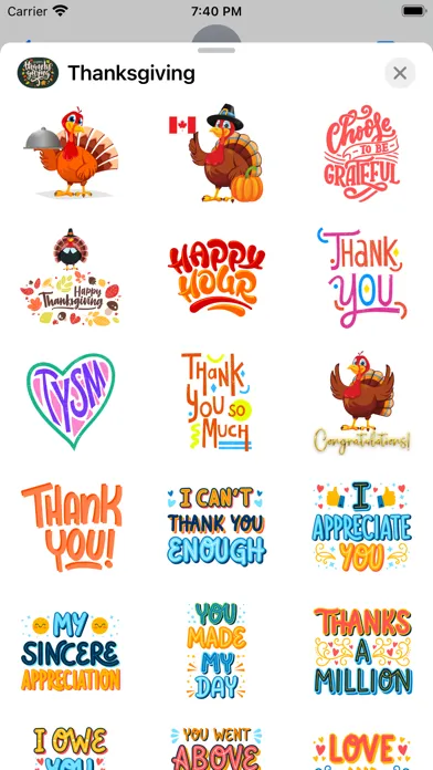 100+ Thanksgiving Day Stickers سکرین شاٹس