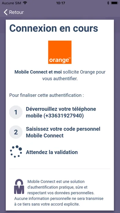 Mobile Connect et Moi應用截圖