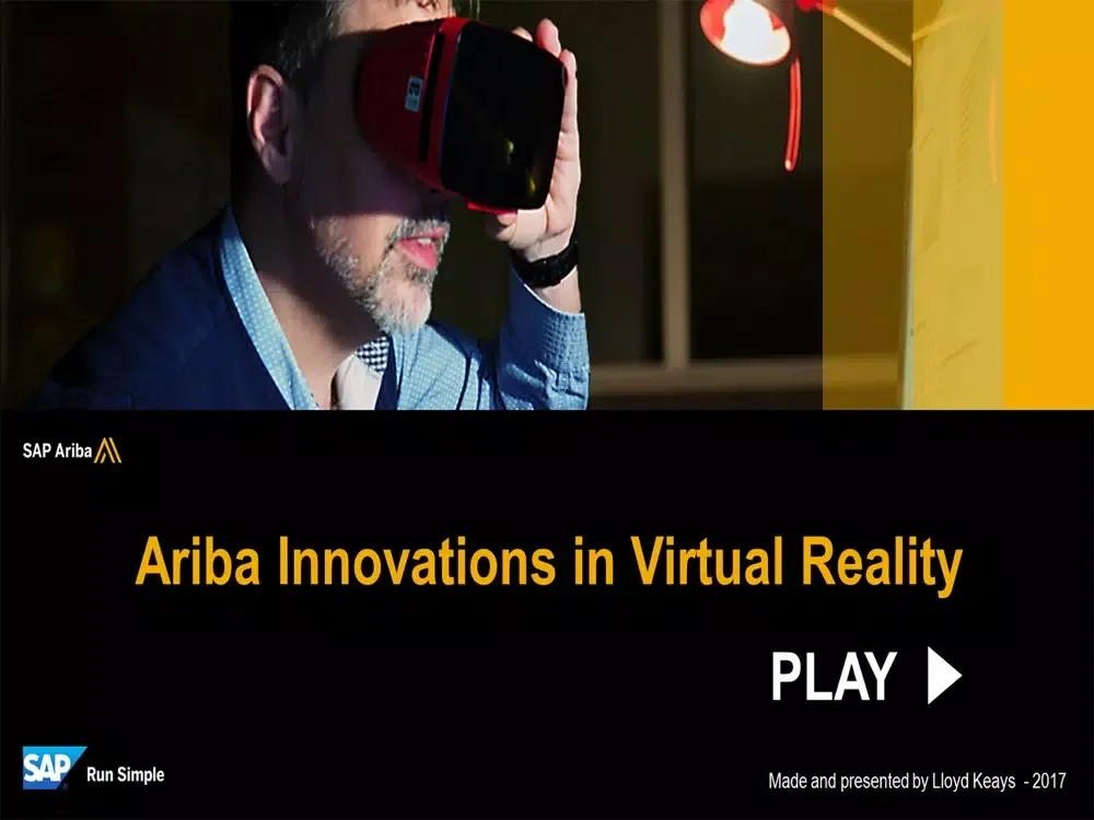Tangkapan layar SAP Ariba Guided Buying in VR iPad 