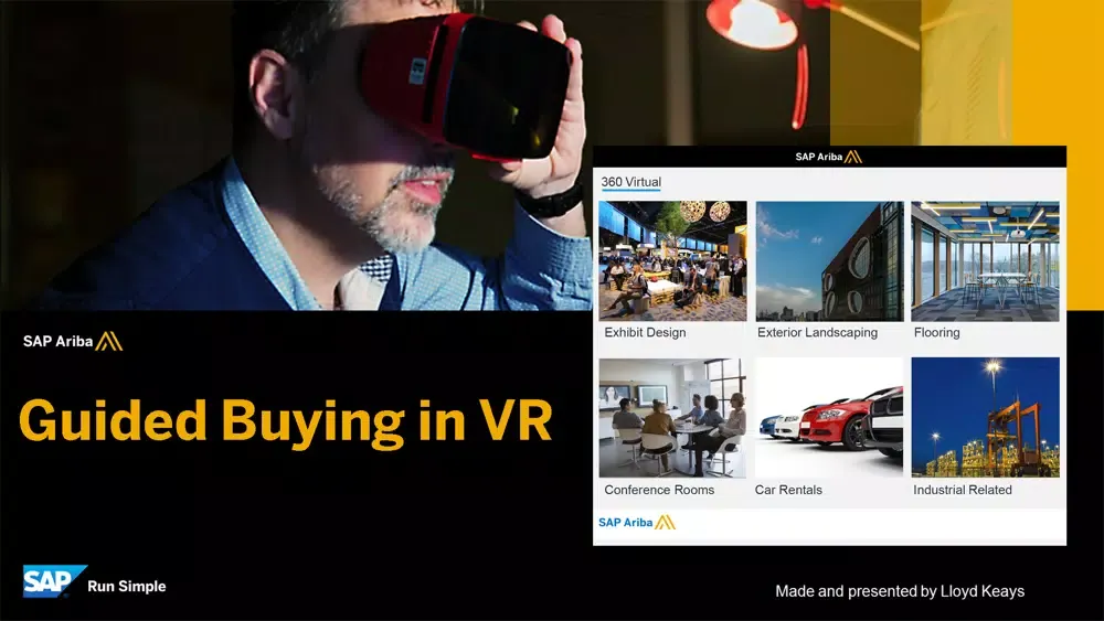 Tangkapan layar SAP Ariba Guided Buying in VR