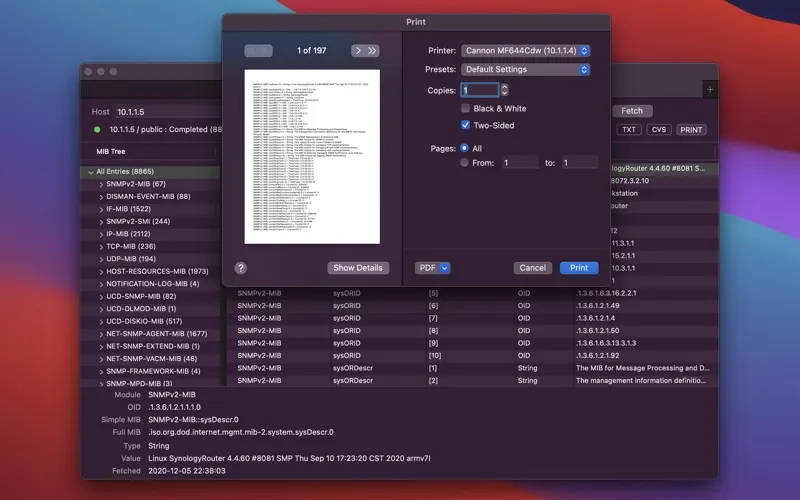 MIB Browser - SNMP Monitoring سکرین شاٹس