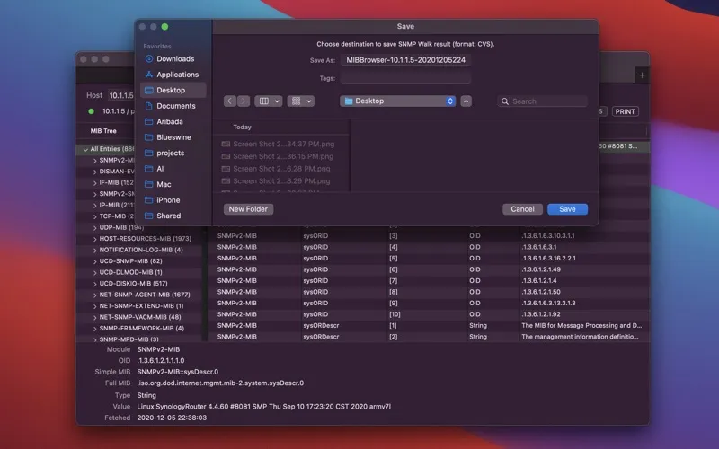 MIB Browser - SNMP Monitoring سکرین شاٹس