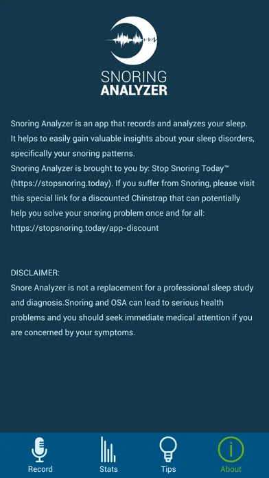 The Snoring Analyzer スクリーンショット