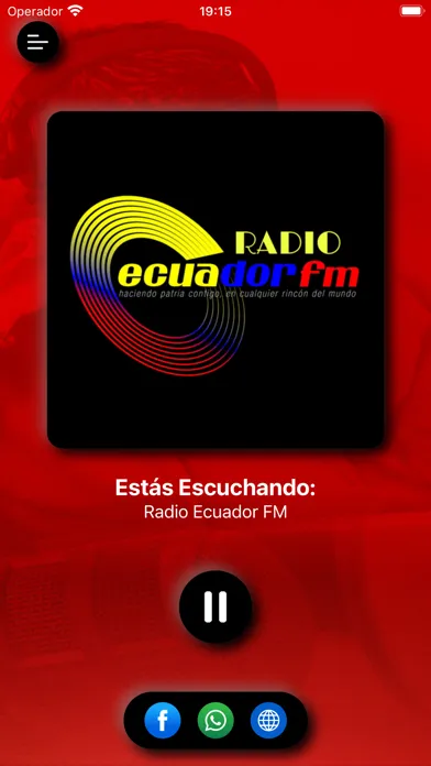 Capturas de tela do Radio Ecuador FM
