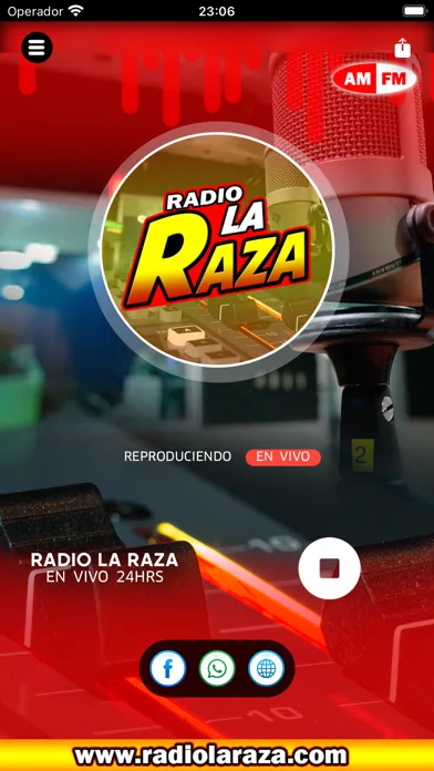 Capturas de tela do Radio La Raza.com