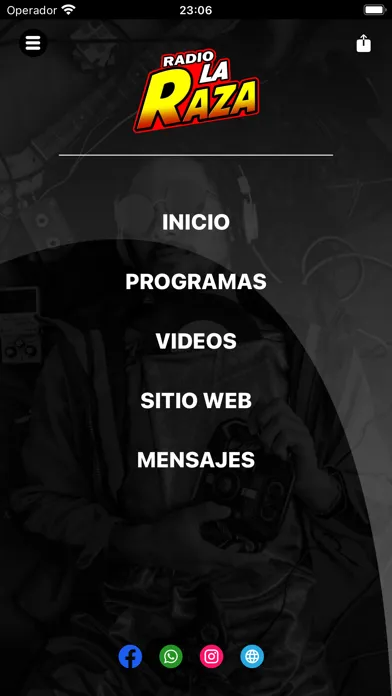 Capturas de tela do Radio La Raza.com