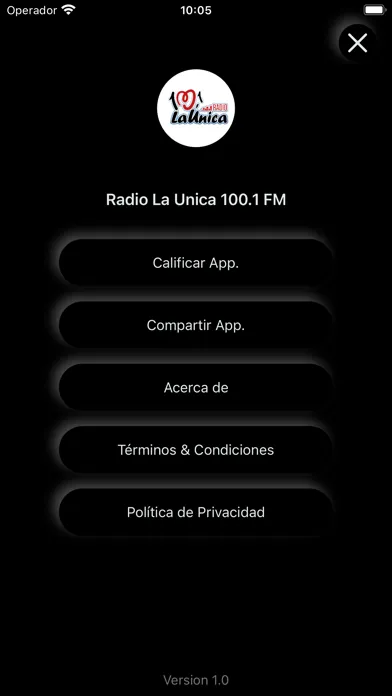 Capturas de pantalla de Radio La Unica 100.1 FM