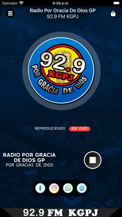 Capturas de tela do Radio Por Gracia De Dios GP