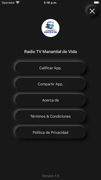 ภาพหน้าจอของ Radio TV Manantial de Vida