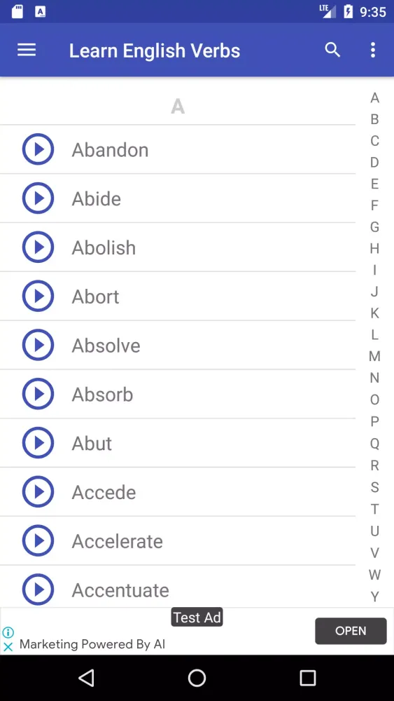 English Verbs - Offline Screenshots