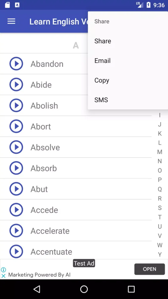 English Verbs - Offline Screenshots