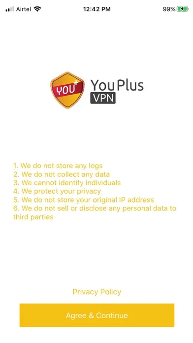 Ảnh chụp màn hình của YouPlus VPN