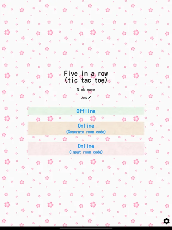 Five in a row (tic tac toe) iPad  Screenshots