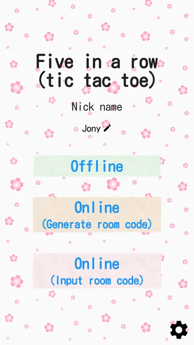 Five in a row (tic tac toe) Screenshots