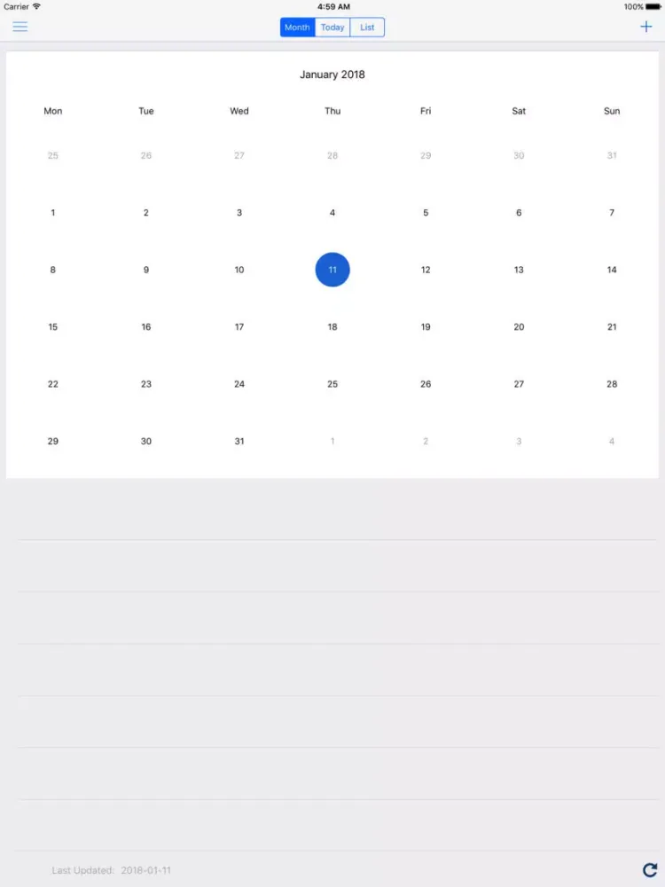 Tangkapan layar SOPAC SWIM CLUB iPad 