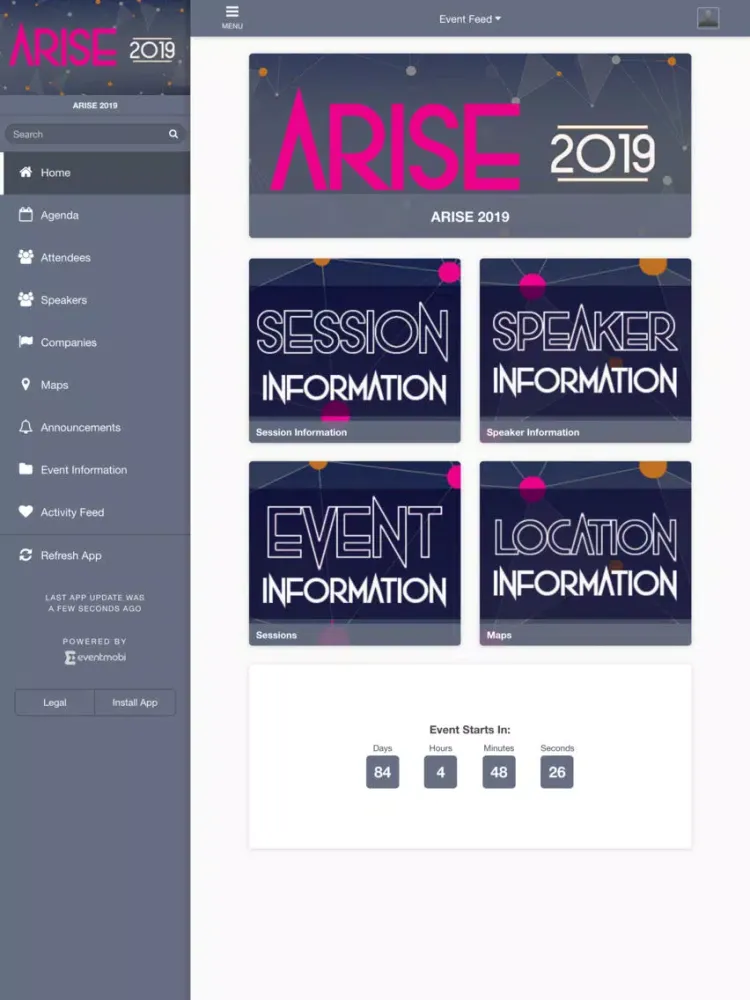 Capturas de pantalla de ARISE 2019 iPad 