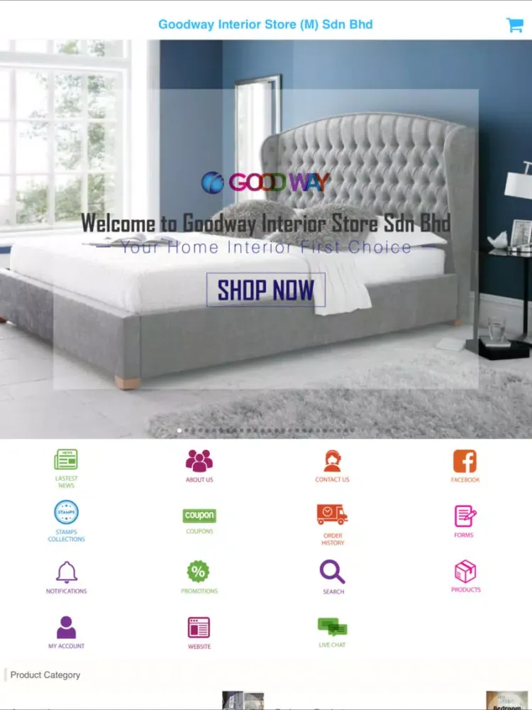 Capturas de tela do Goodway Interior Store iPad 