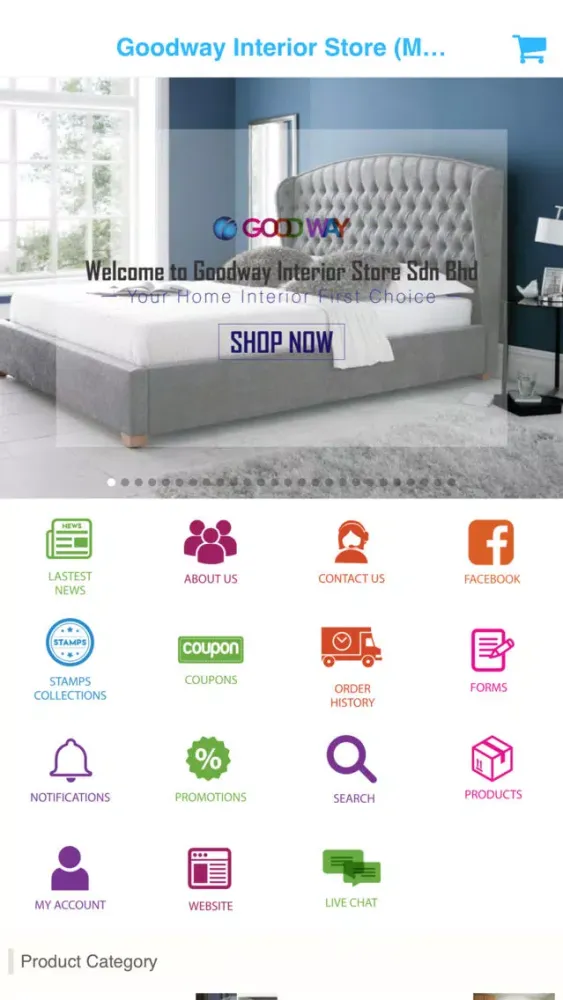 Capturas de tela do Goodway Interior Store