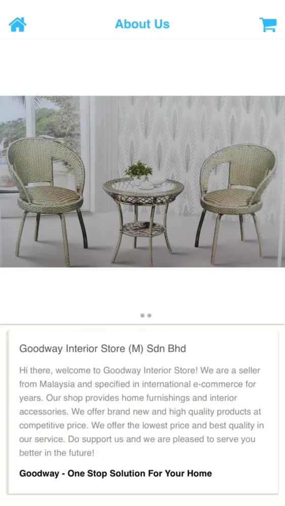 Capturas de tela do Goodway Interior Store