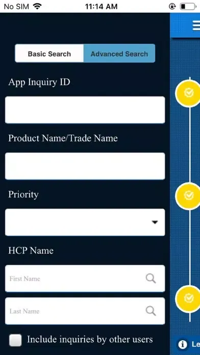 Ảnh chụp màn hình của Medinfo Intake App