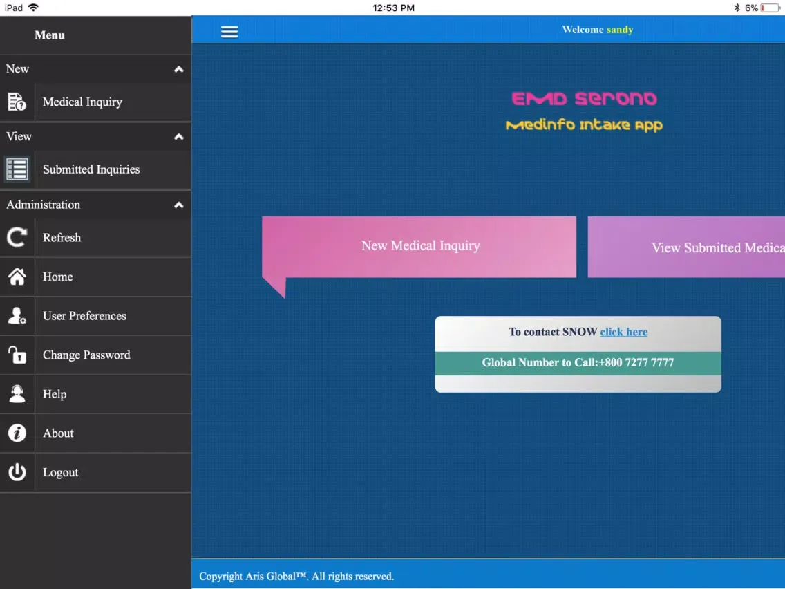 EMD Medinfo App iPad  Screenshots