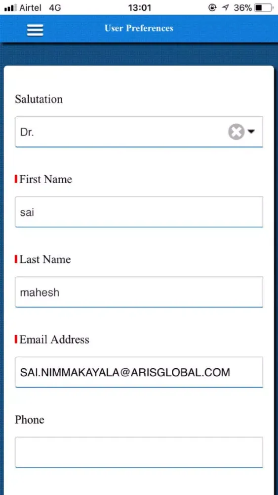 EMD Medinfo App Screenshots