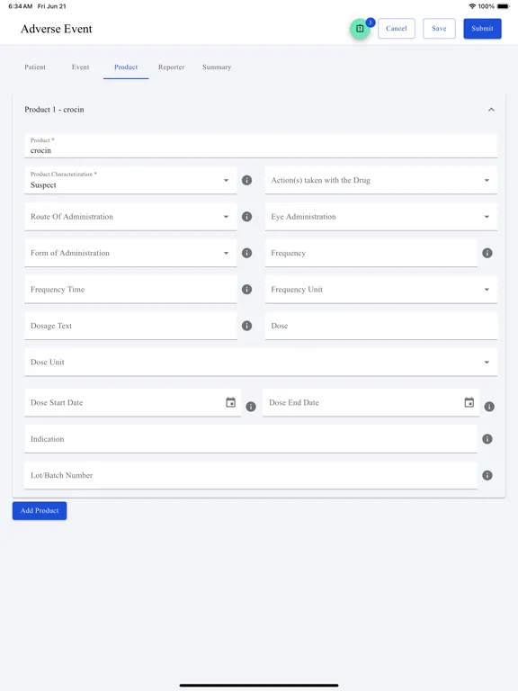 LifeSphere Reporter iPad  Screenshots