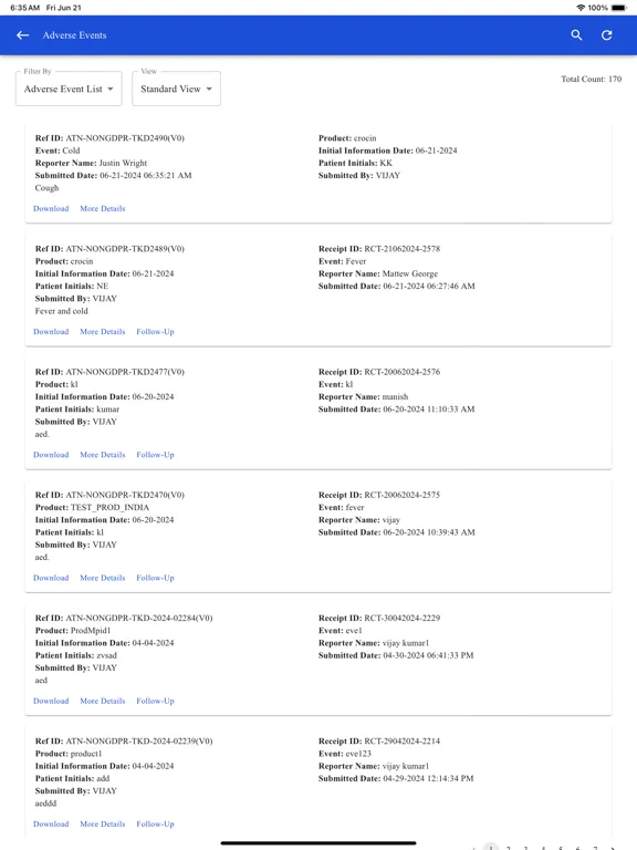 LifeSphere Reporter iPad  Screenshots