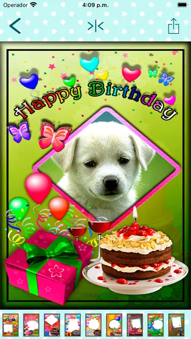 Tangkapan skrin Happy birthday frames cards .