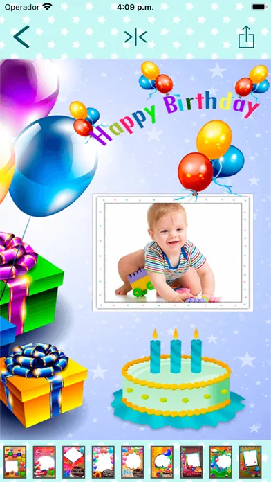 Tangkapan skrin Happy birthday frames cards .