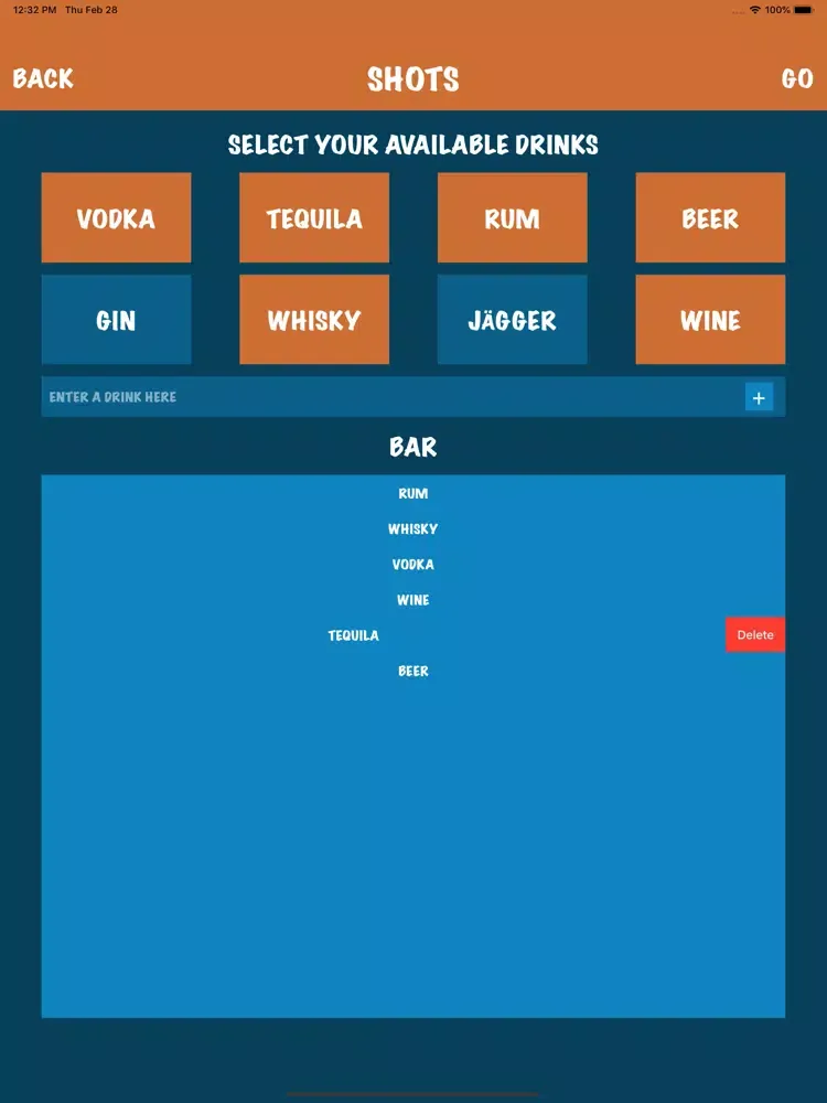 Shots Drink Party Game iPad  Screenshots