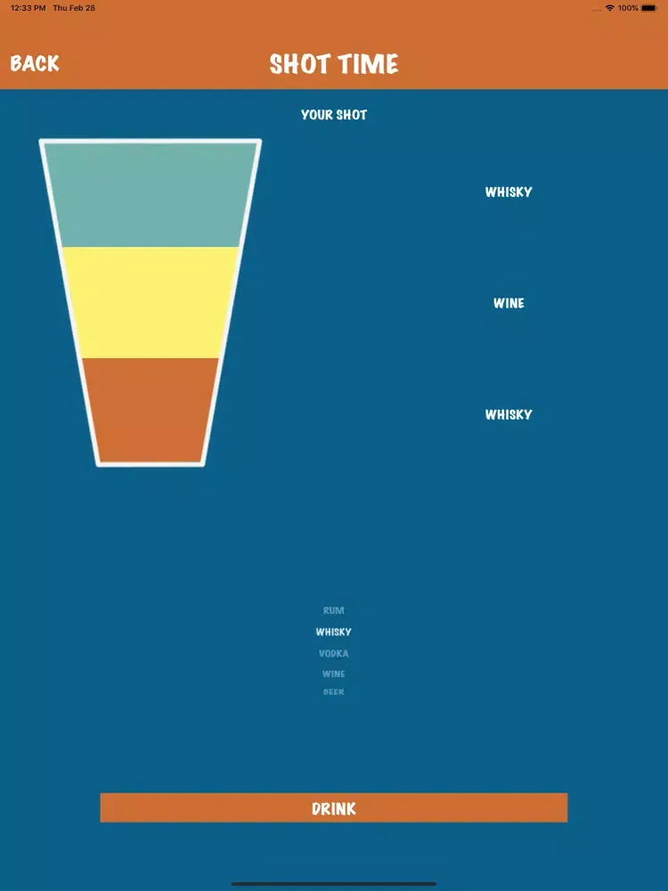 Shots Drink Party Game iPad  Screenshots