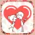 Sweet love stickers to photos