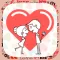 Sweet love stickers to photos