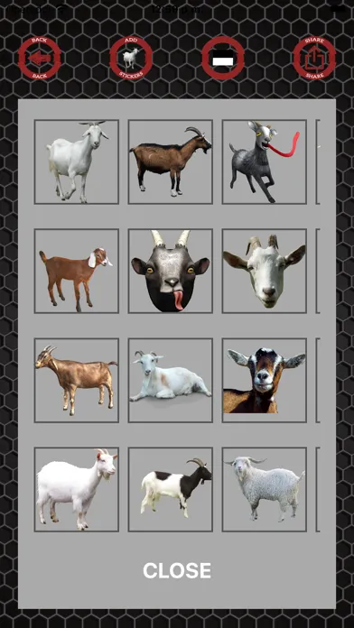 Capturas de pantalla de Goat stickers on photos