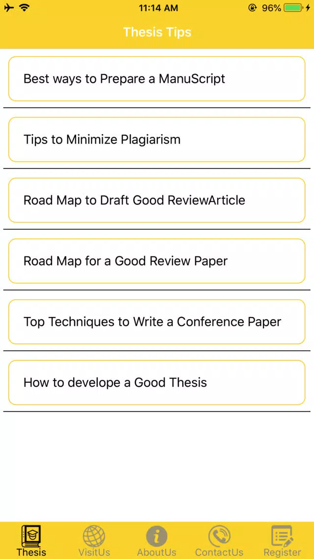 ภาพหน้าจอของ ThesisTips