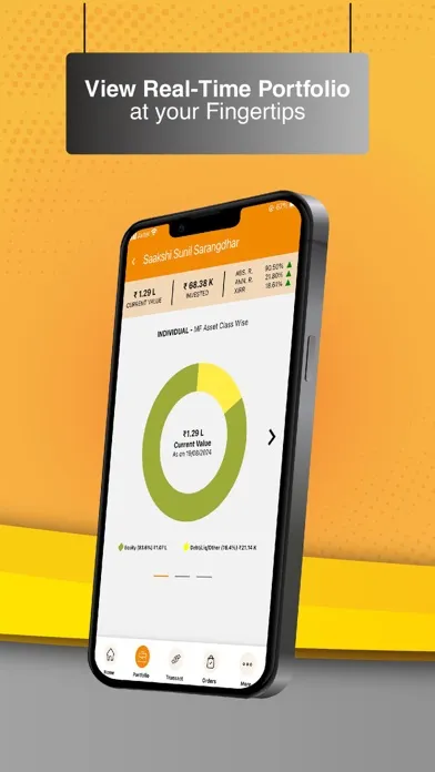 Ảnh chụp màn hình của AnandRathi MutualFunds–Client