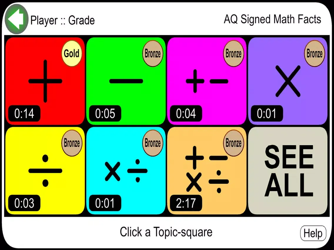 ภาพหน้าจอของ AQ Signed Math Facts iPad 