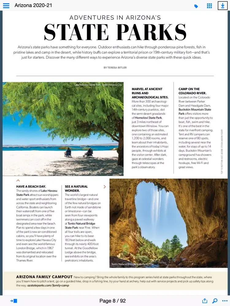 Arizona Official Travel Guide iPad  স্ক্রিনশট