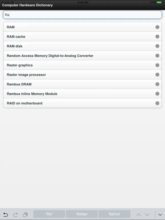 Hardware Dictionary Offline iPad  Screenshots